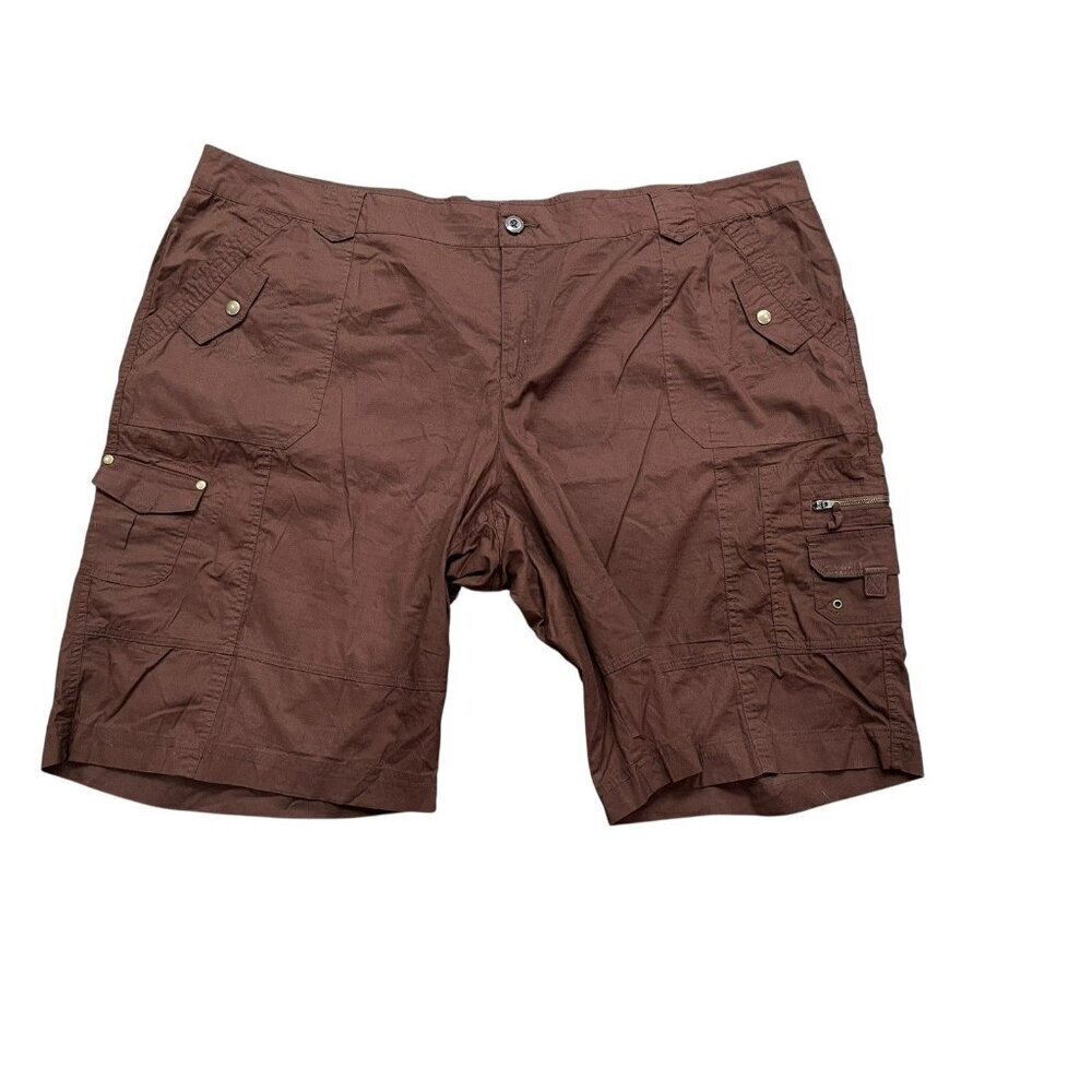 Roman's Women's 30W Brown Cargo Shorts Ladies Summer Shorts Lightweight